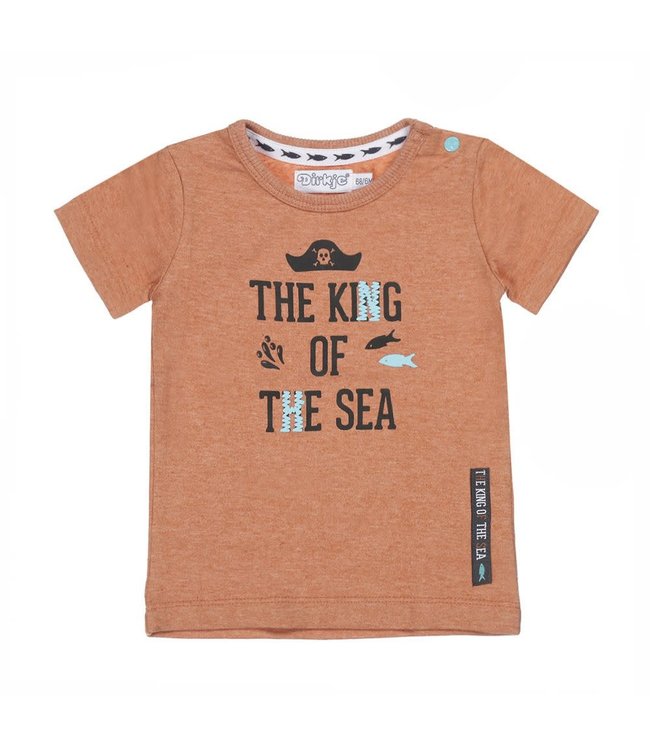 Dirkje Jongens Tshirt The King Of The Sea Rusty Brown