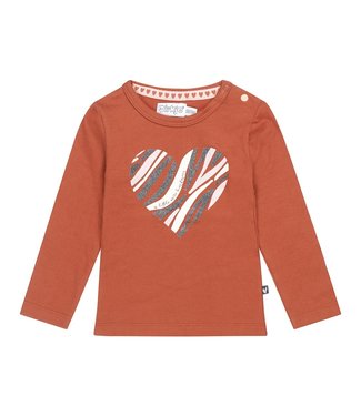 Dirkje Dirkje Meisjes Longsleeve Tshirt Heart Arabian Spice