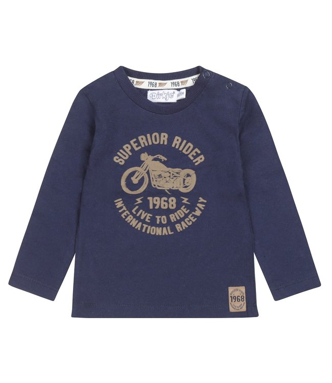 Dirkje Jongens Longsleeve Tshirt Superior Rider Navy