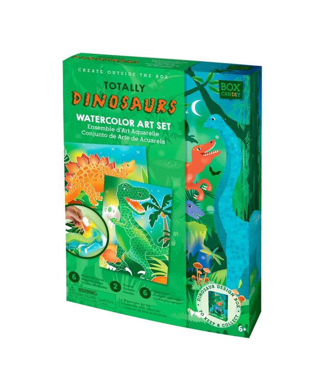 Box Candiy Aquarel Watercolor Set - Totally Dinosaurs +6 jaar