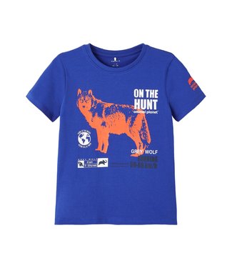 Name it Name it Jongens Blauwe Tshirt Animalplanet Korte Mouwen Jimmi Surf The Web