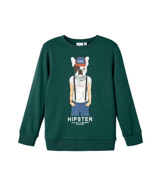 Name it Name it Jongens Groene Sweater Tabasso Forest Biome