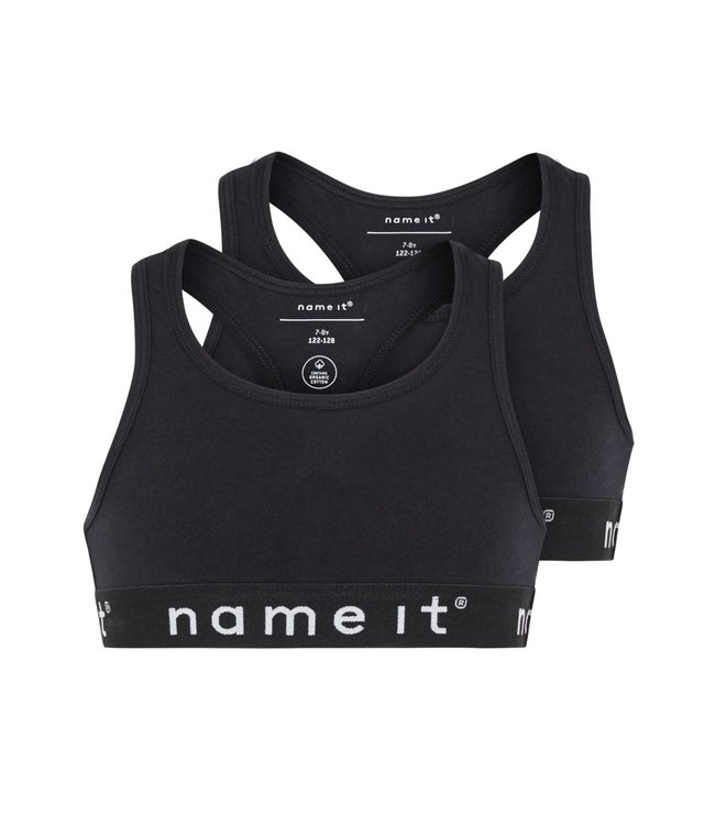 Name-it Short Top 2p Solid Black