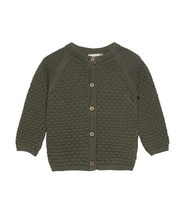 Minymo Jongens Cardigan Knit Deep Lichen Green