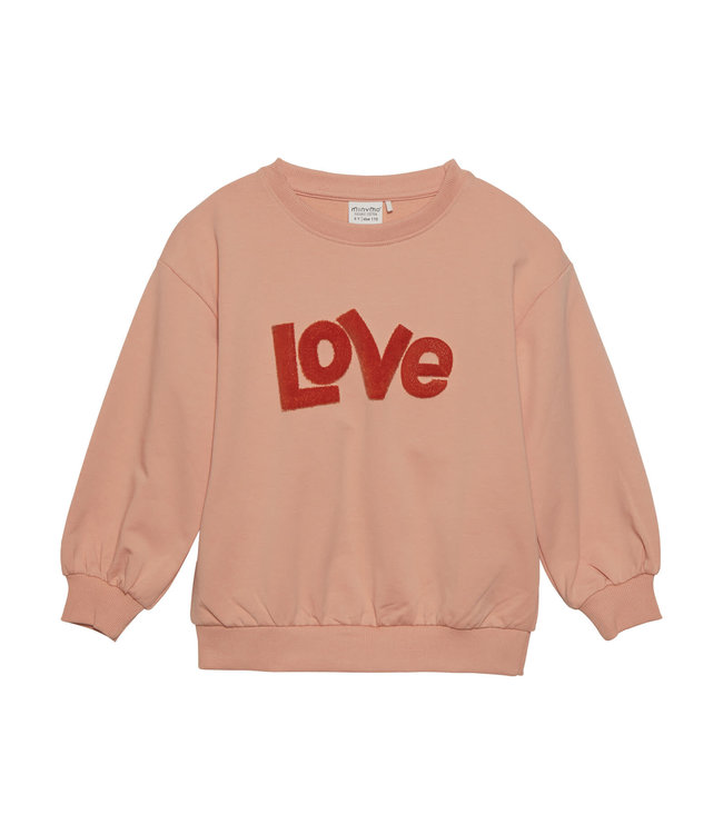 Minymo Meisjes Sweater Love Roze (Canyon Sunset)