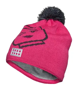 LEGO Legowear Meisjes Kinderkleding Roze Winter Muts Lego Hoofd