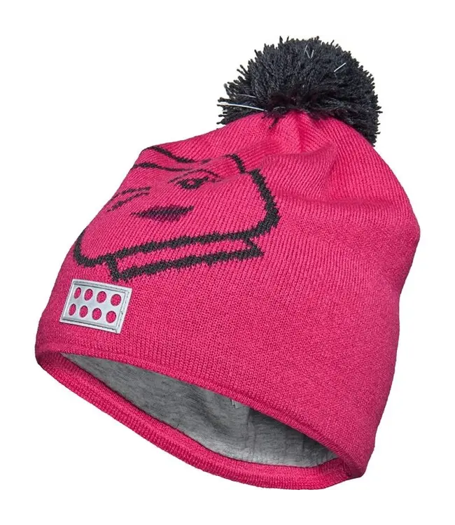 Legowear Meisjes Kinderkleding Roze Winter Muts Lego Hoofd