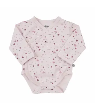 Minymo Pippi Babykleding Roze Overslag Romper Walrussen