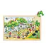 Goki Houten Puzzel op bezoek in de zoo 30x20cm 24st.