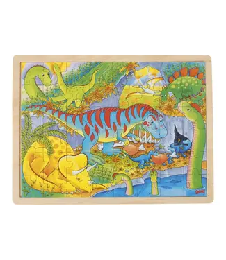 Goki Goki Raampuzzel Dinosauriërs 40x30x1cm 48-delig