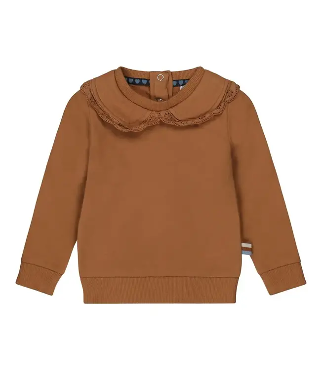 Dirkje Meisjes Effen Sweater Camel