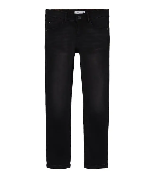 Name it Meisjes Fleece Jeans Salli Black