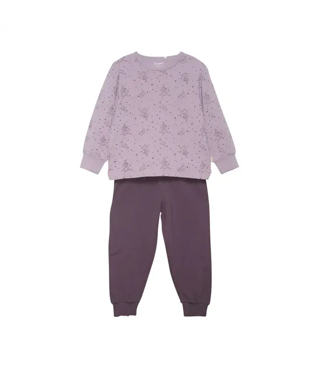 CelaVi 2-delige Meisjes Lange Mouwen Pyjama Elderberry