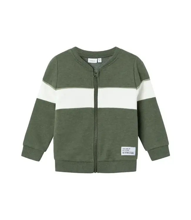 Name it Jongens Rits Cardigan Mulle Rifle Green