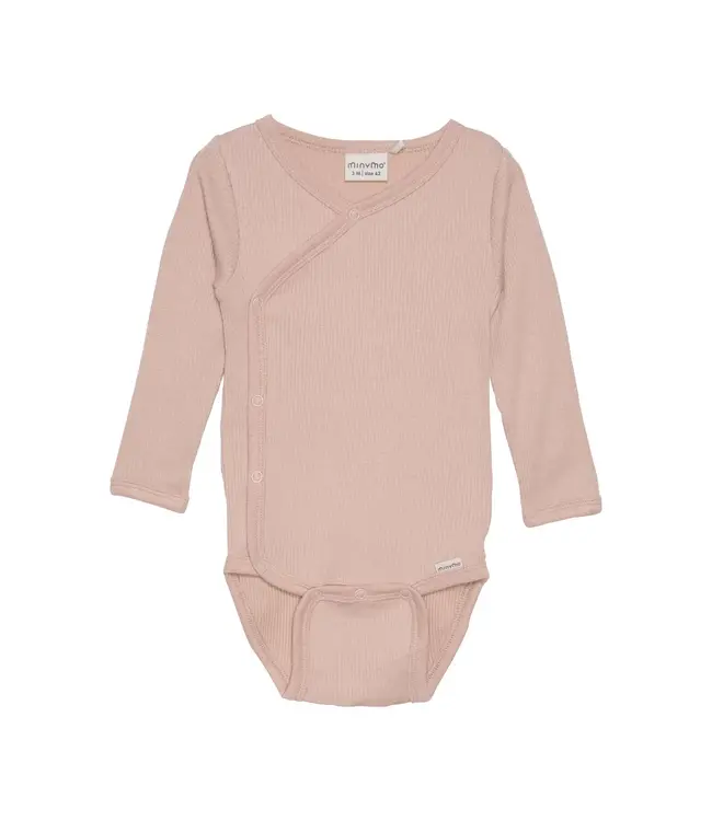 Minymo Meisjes  Wrap Body LS Rib Misty Rose