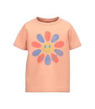 Name it Name it Kinderkleding Meisjes Oranje Tshirt Fransine Peach Nectar