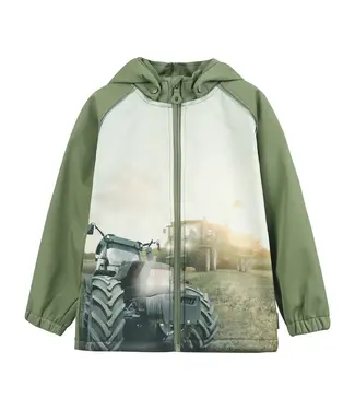 Minymo Minymo Jongens Softshell Jas Tractor Groen (Deep Lichen Green)