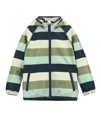 Minymo Minymo Jongens Softshell Jas Stripes Blue Night