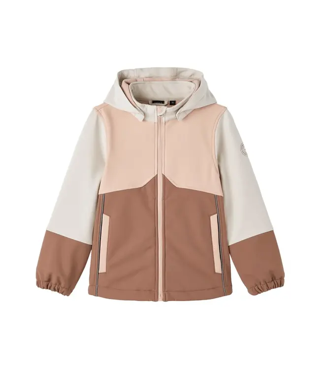 Name it Meisjes Softshell Jas Alfa Colorblock Misty Roze