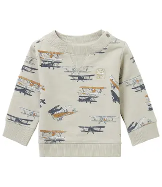 Noppies Noppies Jongens Sweater met Vliegtuigen Middlesboro Willow Grey