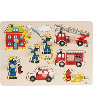 Goki Goki Houten Steekpuzzel Brandweer