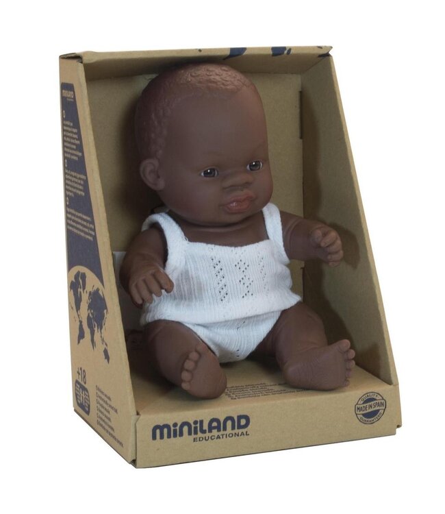 Miniland Babypop Afrikaans Meisje 21cm