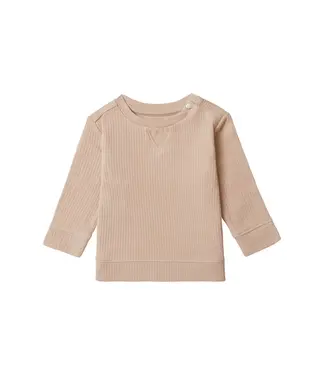 Noppies Noppies Jongens Lange Mouwen Tshirt Boonville Warm Taupe