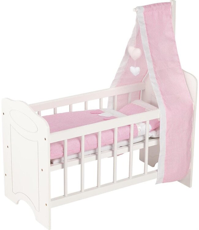 Goki Houten Poppenbed Met Hemel +3 63x31xcm