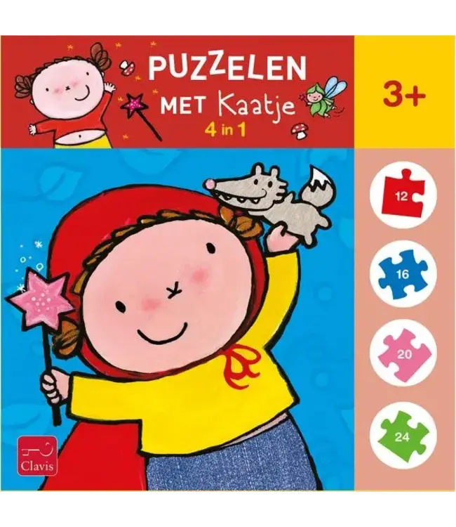 Clavis Puzzelen met Kaatje. 4-in-1-puzzel (Dag Roodkapje)