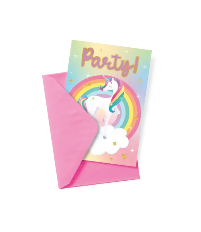 Paper Dreams Uitnodigingskaarten Unicorn 15x10cm - 6st