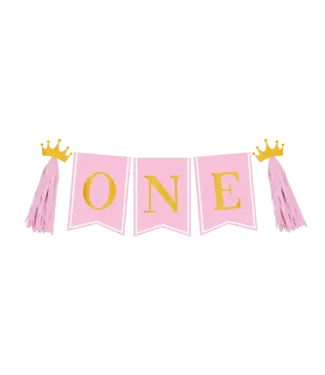 Paper Dreams Paper Dreams High Chair Banner First Birthday Girl