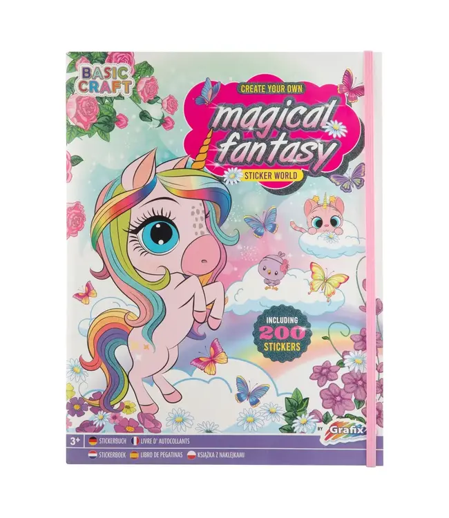 Grafix Stickerboek Magical Fantasy met 200 Stickers