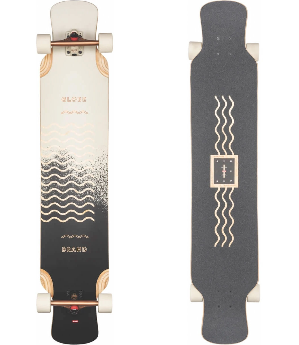 Geminon XL 47 Drop Through Longboard Spray Wave Black Copper