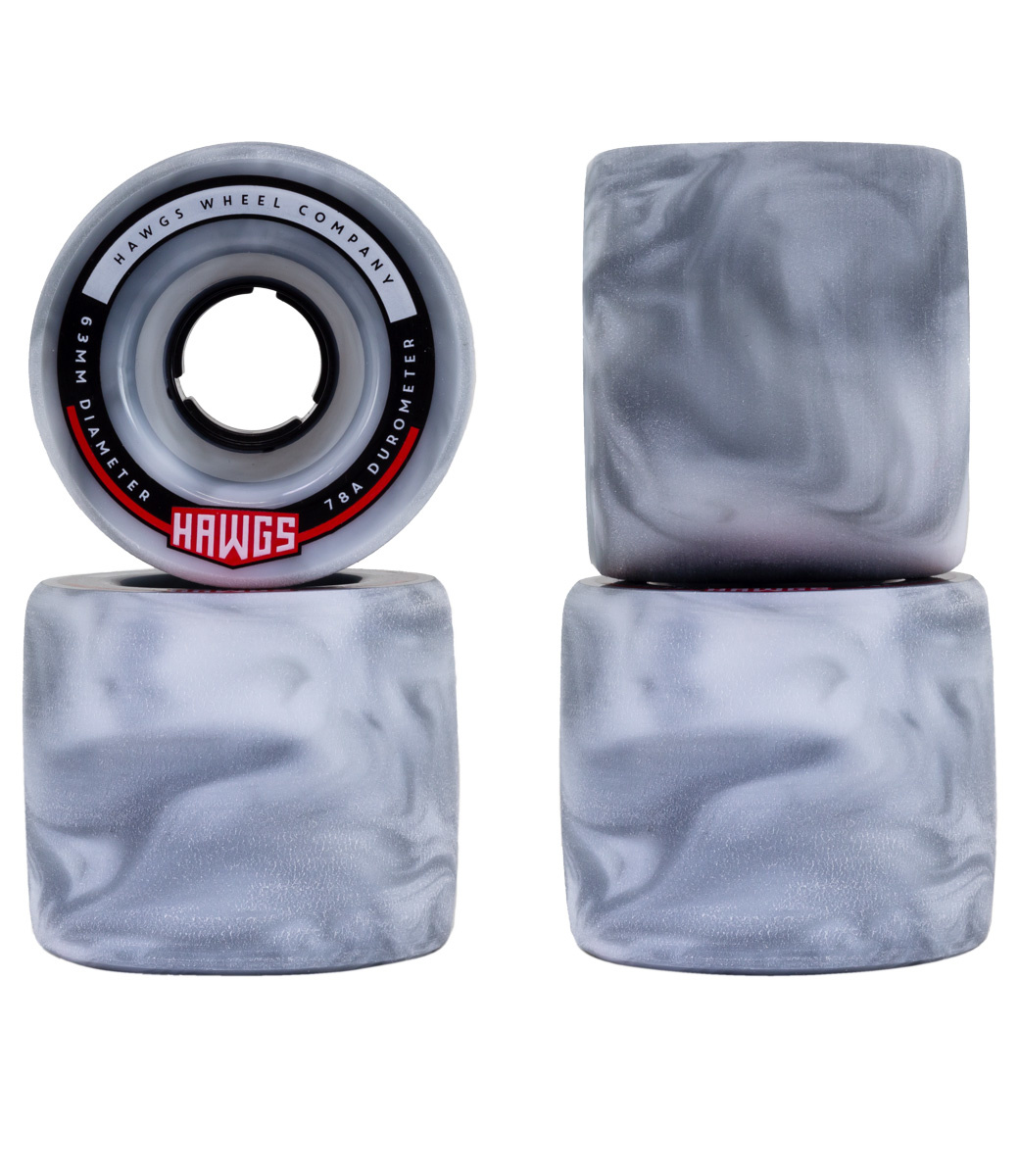 Fatty Cruiser Wheels 63mm 78A Grey/White Swirl