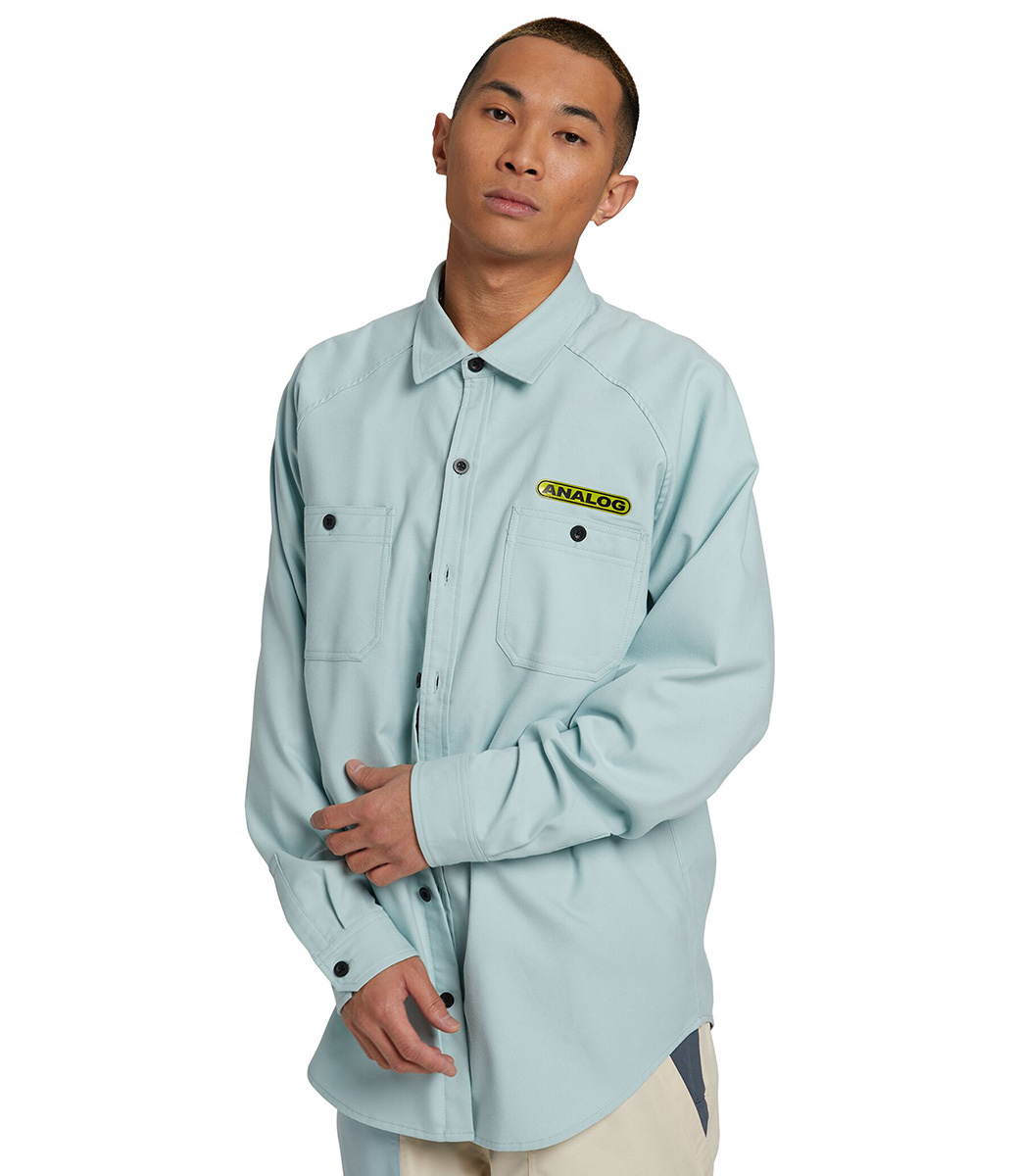 Transmission Flannel Ether Blue Snowboard Shirt