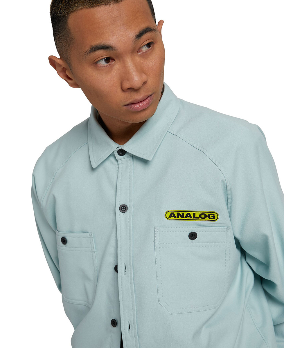 Transmission Flannel Ether Blue Snowboard Shirt