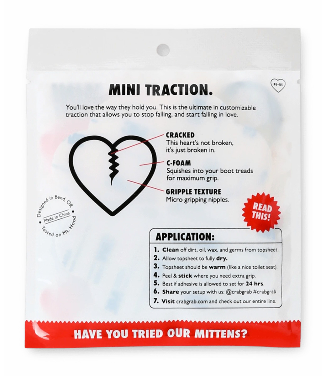 Mini Hearts Emoji Snowboard Traction Pads (4 Pack) 2023