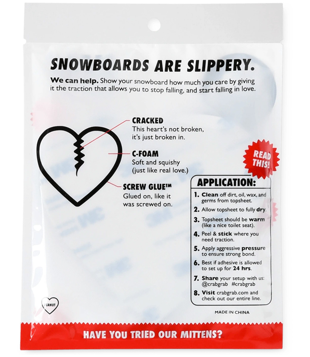 Mega Heart Red Snowboard Traction Pad 2023