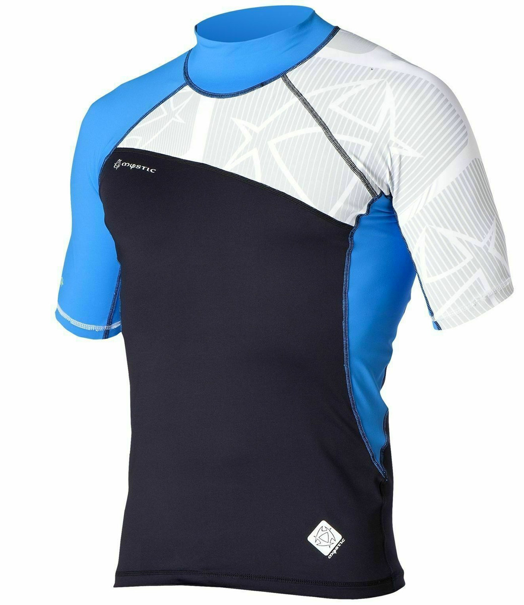 Crossfire Rash Vest Shortsleeve Blue