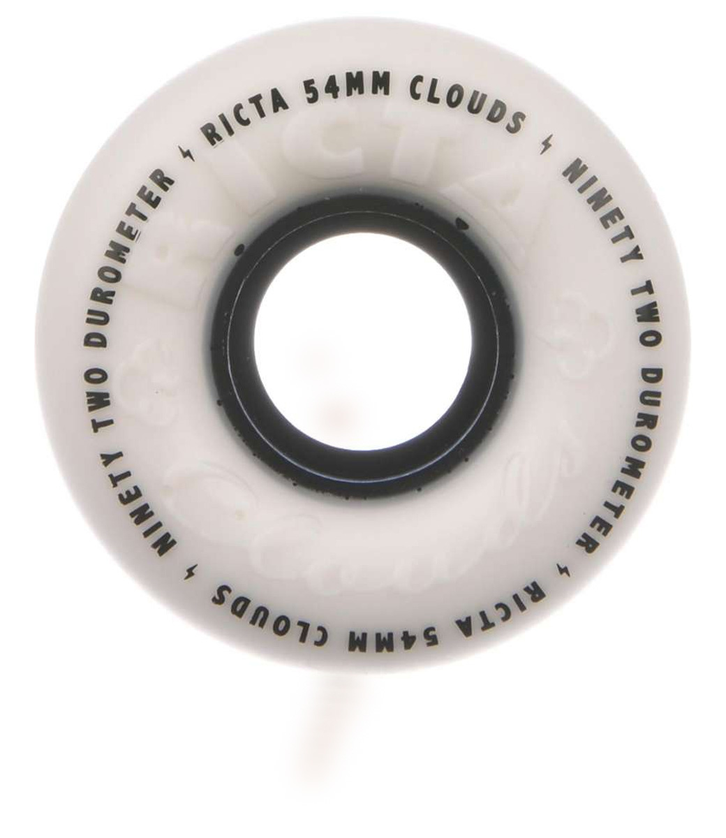 56mm 92A Cored Clouds All Terrain Skateboard Wheels Black White