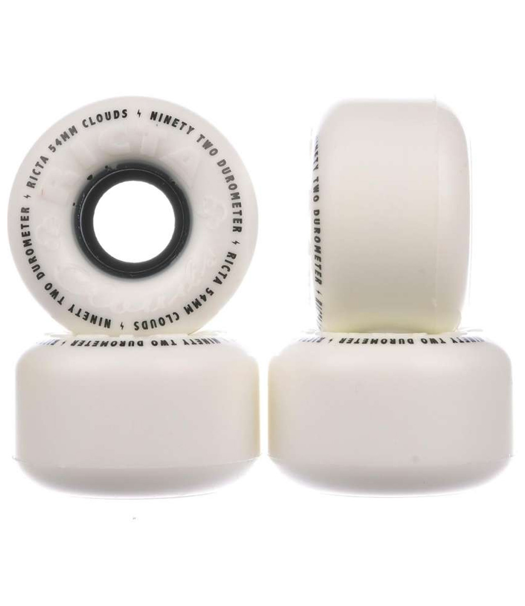 56mm 92A Cored Clouds All Terrain Skateboard Wheels Black White