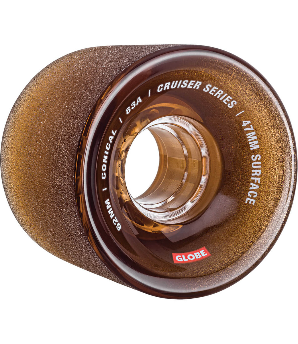 Conical Cruiser Wheels - 62 mm 83A Clear/Coffee