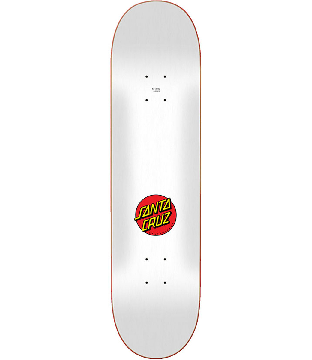 8.0" Classic Dot White Skateboard Deck 2023