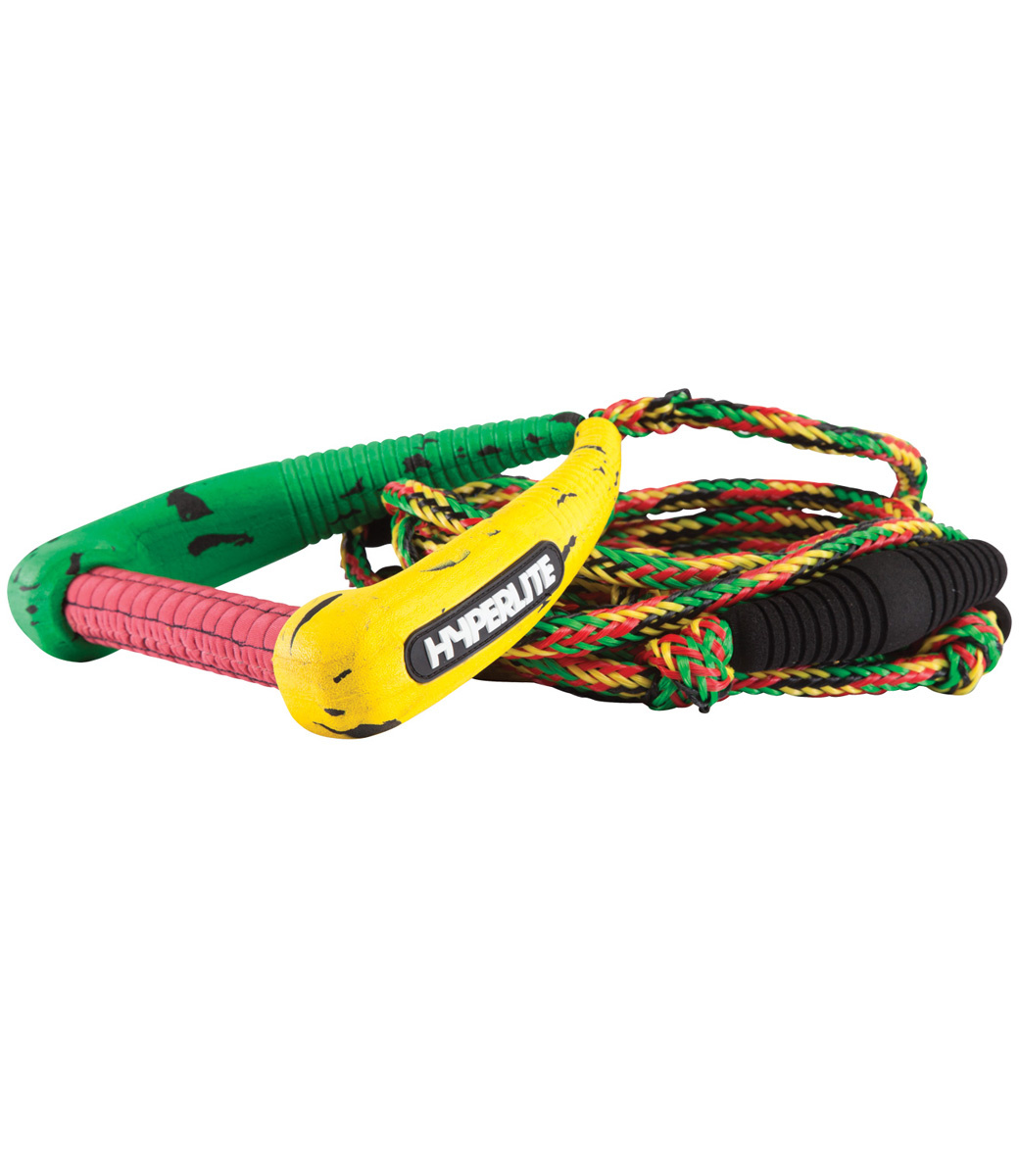 25' Pro Rasta Surf Rope with handle Package