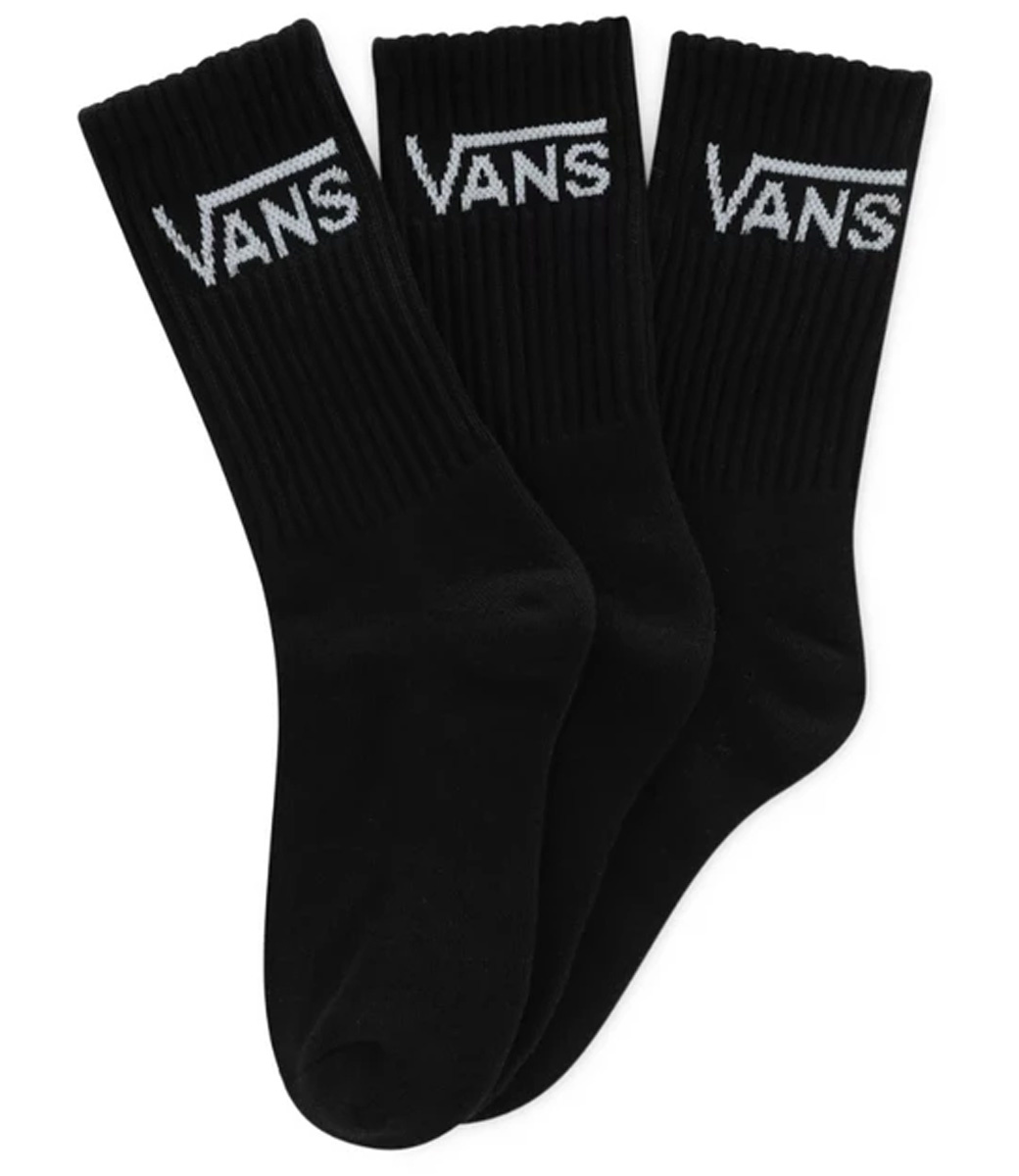 Classic Crew Black/Black Socks (3Pack)