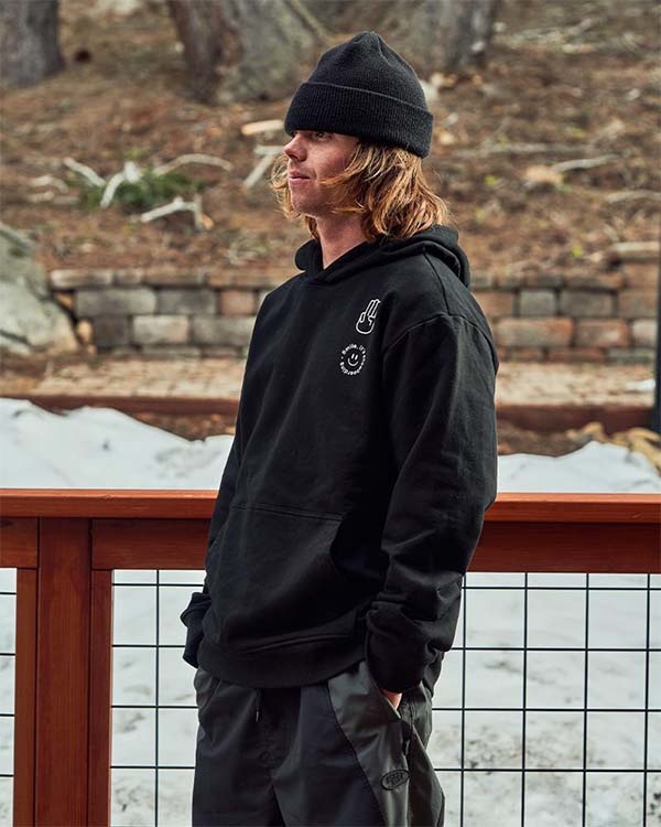 Basic Pullover Black Snowboard Hoodie