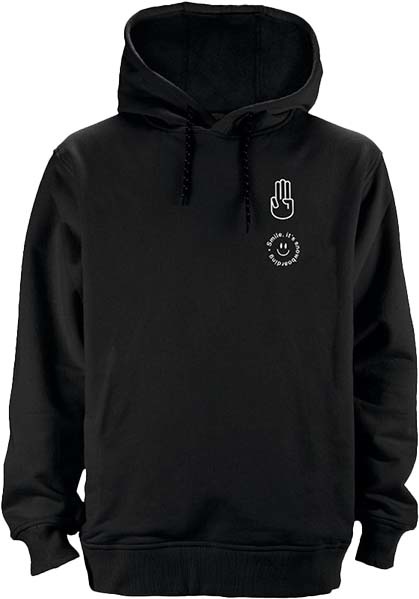 Basic Pullover Black Snowboard Hoodie