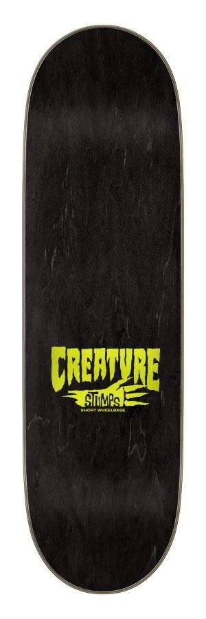 9" Logo Outline Stumps Skateboard Deck Green Yellow