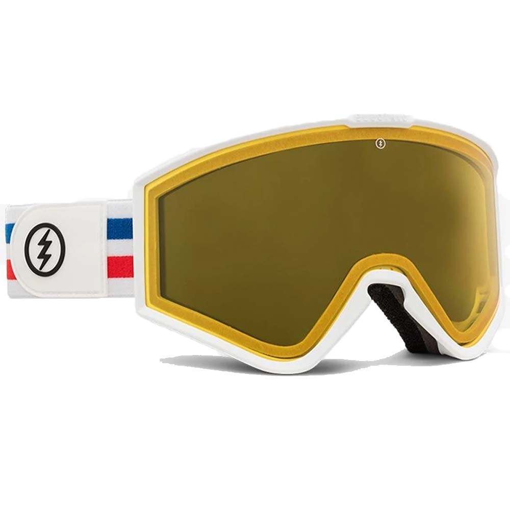 Kleveland.S Old Glory - Yellow + Silver Chrome Bonus Lens Snowboard Goggle