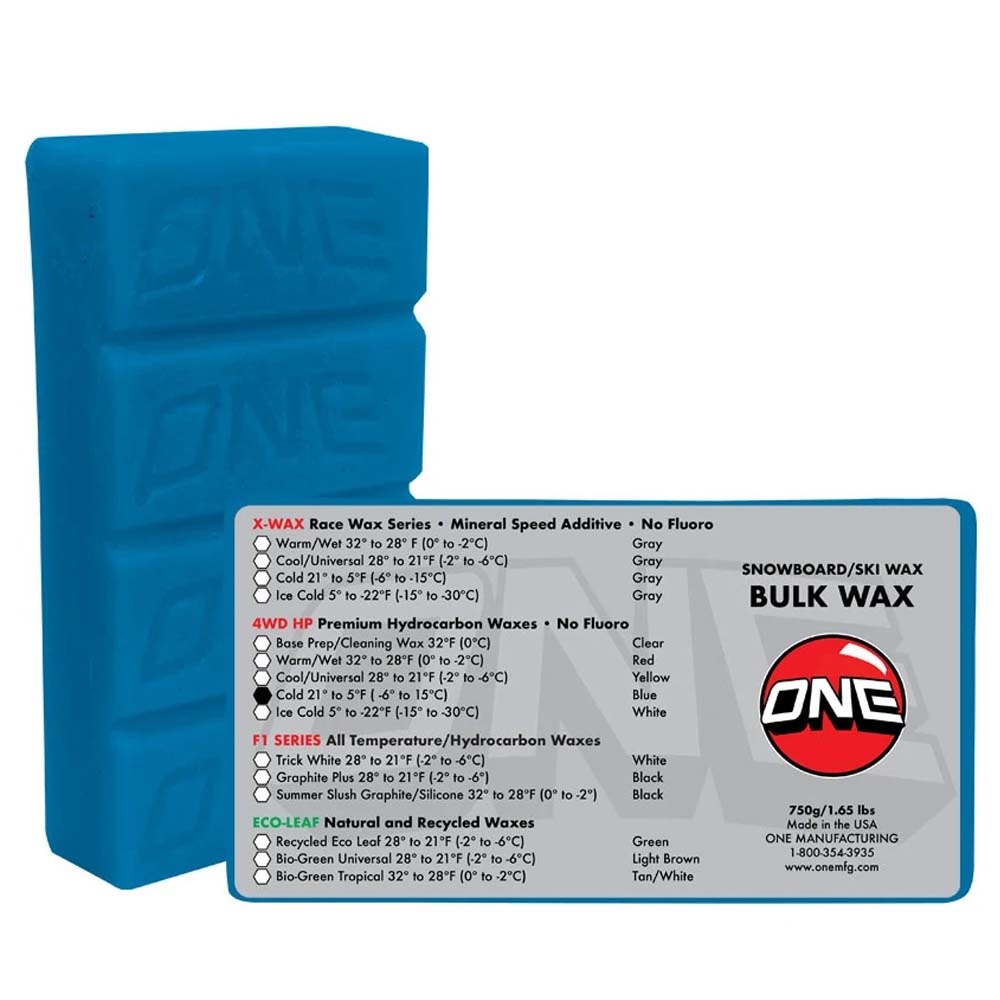 4WD Cold Bulk Snowboard Wax (-6° to -15°) 750g Blue